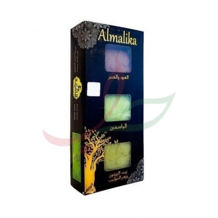Amber & jasmine & olive Aleppo soap assortment Malika x3