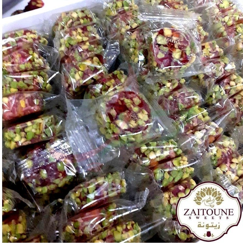 Round Loukoum (raha) with pistachios Zaitoune 250g