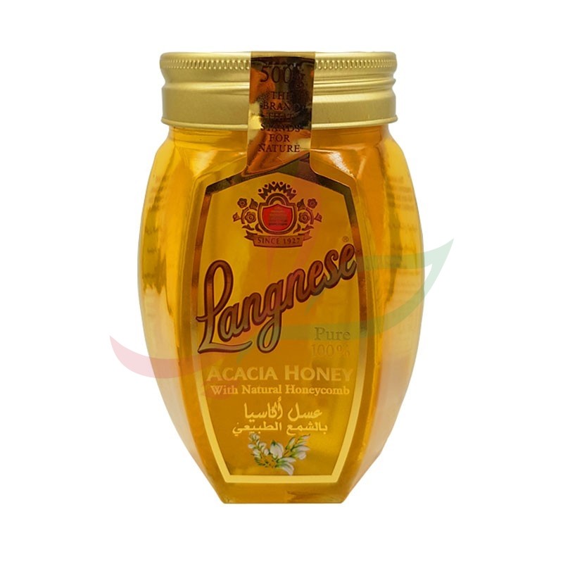 Miel d'acacia cire naturelle Langnese 500g