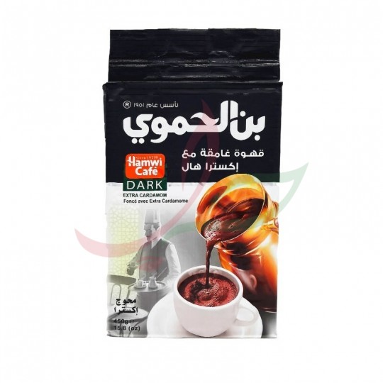 Gemahlener schwarzer Kaffee mit Kardamom Hamwi 450g
