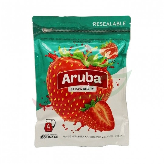 Zumo de fresa (polvo instantáneo) Aruba 500g